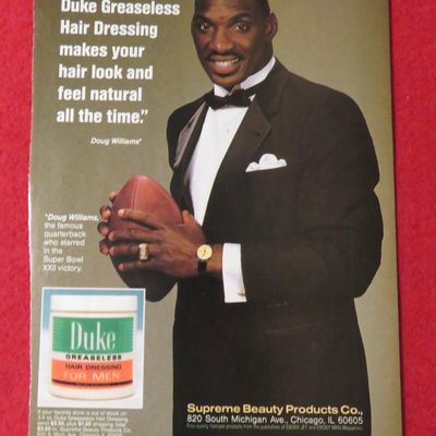 1989 Duke Hair Dressing with Football's Doug Williams