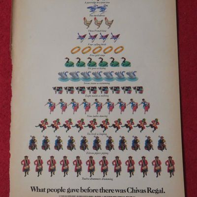 1982 Chivas Regal with 12 Days Of Christmas Tree