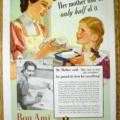1937 Bon Ami with Woman Talking To a Girl