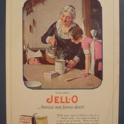 1923 Jell O Dessert Ad By Norman Rockwell
