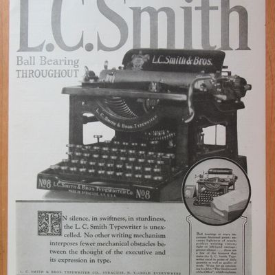 1923 L. C. Smith & Brothers Typewriter with Typewriter