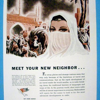 1944 Hallicrafters Radio with Meet Your New Neighbor