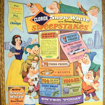 1967 Clorox with Snow White & 7 Dwarfs