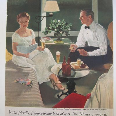 1953 Beer Belongs w/ After Summer Theater By Crockwell