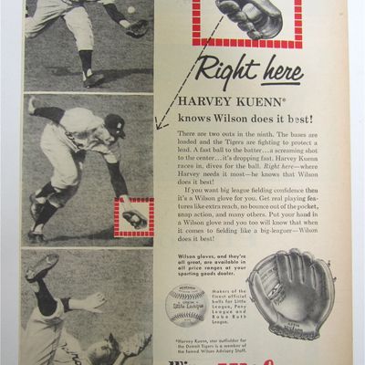 1959 Wilson Glove With Harvey Kuenn