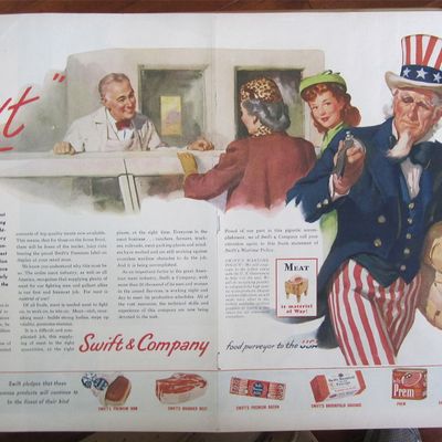 1945 Swift & Company with Uncle Sam Looking At Watch