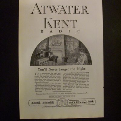 Vintage Ad: 1925 Atwater Kent Radio