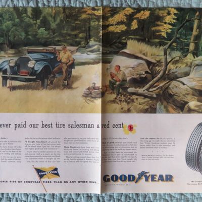 1948 Goodyear Tires with a Salesman & His Car