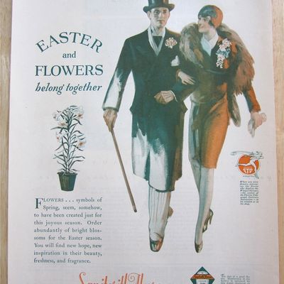 1929 Say It With Flowers With Couple At Easter