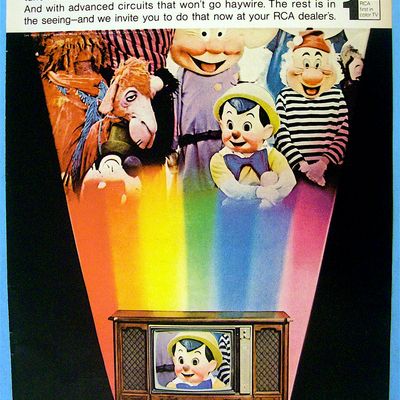 1968 Rca TV with Pinocchio, Dopey & More