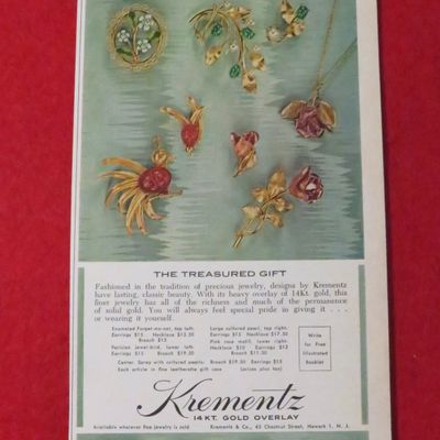 1962 Krementz Jewelry with The Treasured Gift