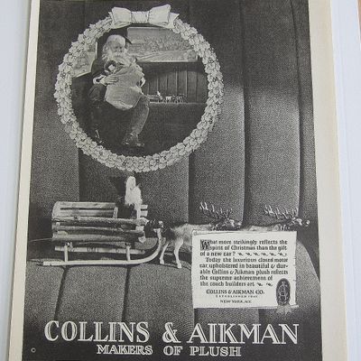 1925 Collins & Aikman Plush With Santa Claus