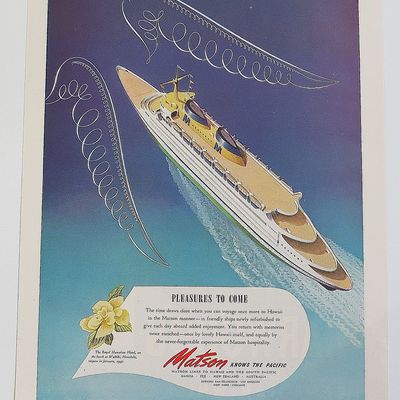 1946 Matson With Cruise Ship