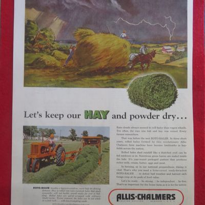 1951 Allis Chalmers Tractor with Collecting Hay