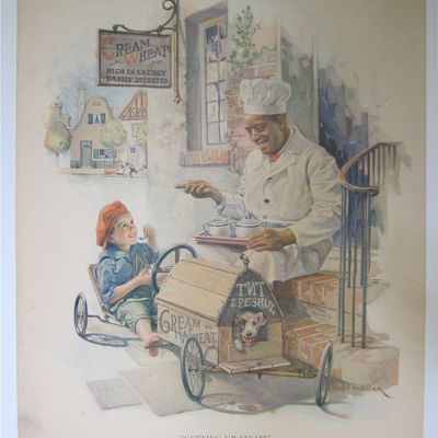 1924 Cream Of Wheat Cereal with Child In Go Cart