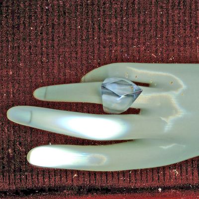 Vintage Huge CLEAR LUCITE RING