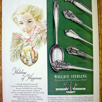 1951 Wallace Sterling Silverware with Rose Point & More