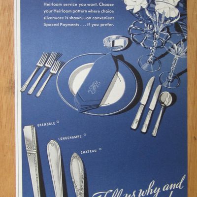 1939 Heirloom Plate Silverware with Chateau & More