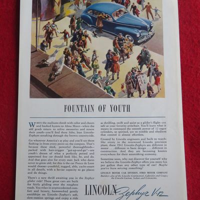 1940 Lincoln Zephyr with the Fountain of Youth