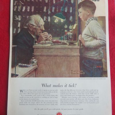 1952 Watchmakers Of Switzerland By Norman Rockwell