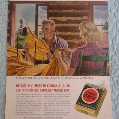 1942 Lucky Strike Cigarette By Peter Hurd