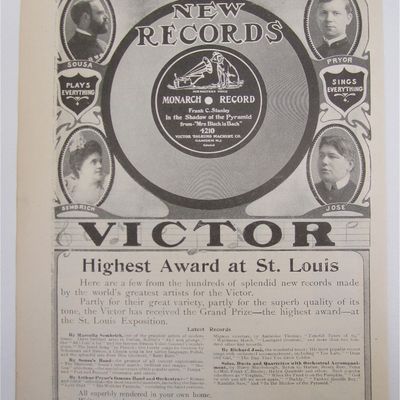 1905 Victor Records with Sousa, Pryor, Jose & Sembrich