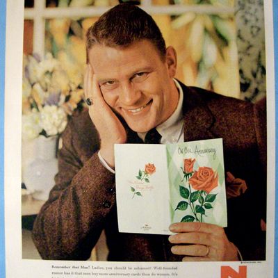 1959 Norcross Anniversary Cards with Man Smiling