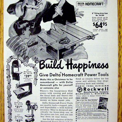 1949 Delta Homecraft Power Tools with Happy Man