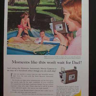 1959 Eastman Kodak Company w/ Mother Filming Children