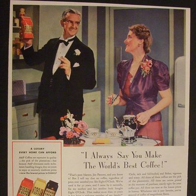 Vintage Ad: 1941  Eight  O  Clock  Coffee