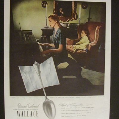 1944 Wallace Sterling with Woman Playing A Piano