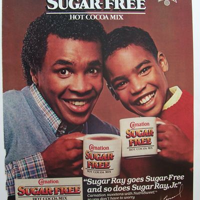 Vintage Ad: 1985 Carnation Hot Cocoa Mix w/Sugar Ray