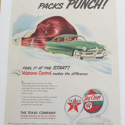 1951 Texaco With Car & Boxing Glove