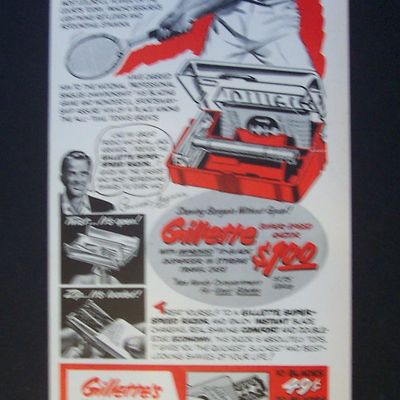 1951 Gillette  Super-Speed Razor w/ Pancho  Segura