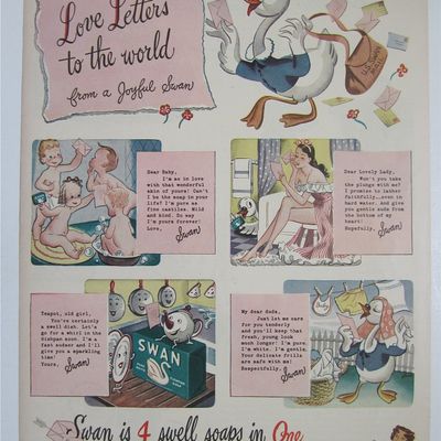 1944 Swan Soap with Love Letters To The World
