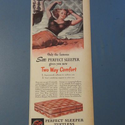 1946 Serta Perfect Sleeper with Lovely Woman