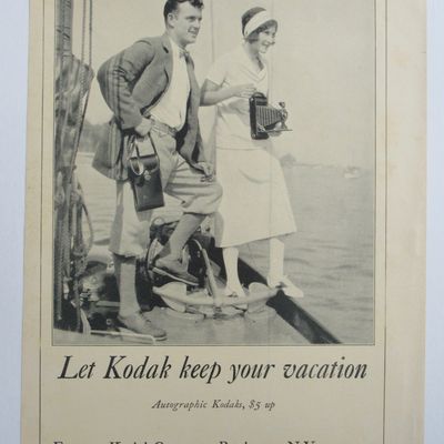 1926 Kodak with Man & Woman on a Boat
