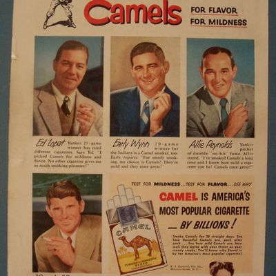 1952 Camel Cigarettes w/Lopat, Wynn, Reynolds & Poe