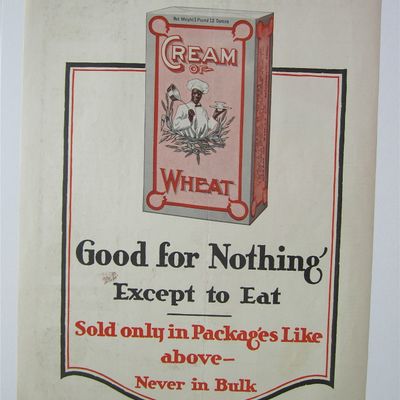 1916 Cream Of Wheat Cereal with Box of Cream of Wheat