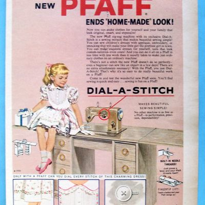 Vintage Ad: 1954 Pfaff Sewing Machine
