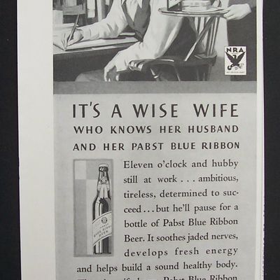 1933  Pabst  Blue  Ribbon Beer