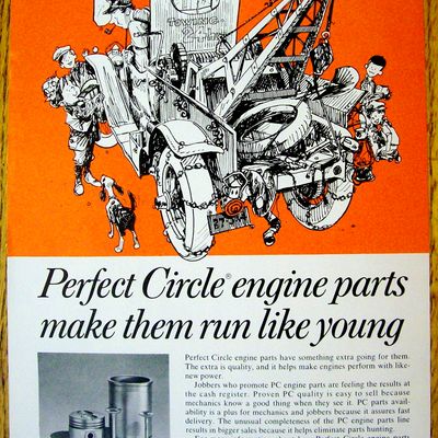 1968 Perfect Circle Engine Parts with Tow Truck