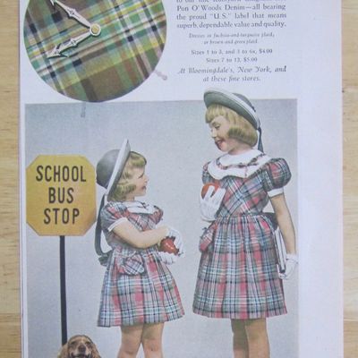 1950 U.S. Royal Fabrics with 2 Little Girls