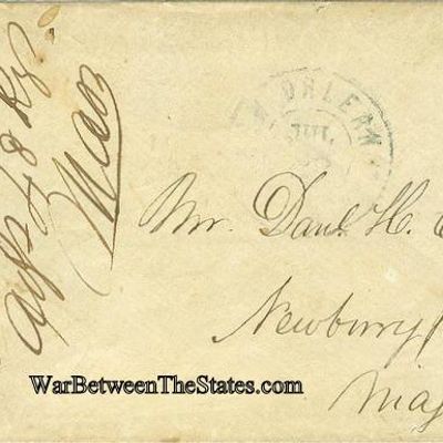 Patriotic Cover Signed by Massachusetts Officer