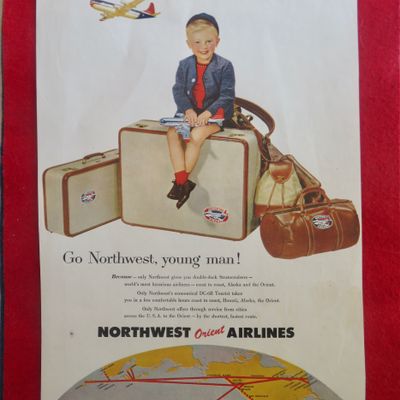 1950's Northwest Orient Airlines with Little Boy