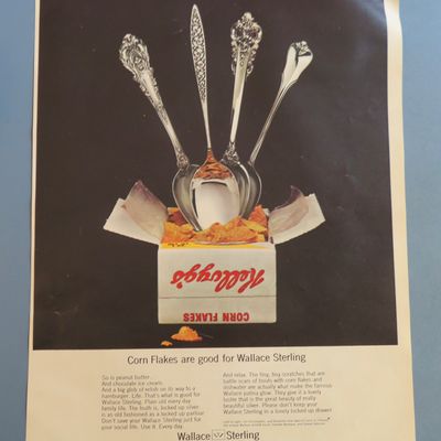 1966 Wallace Sterling with Spoons in Box of Corn Flakes