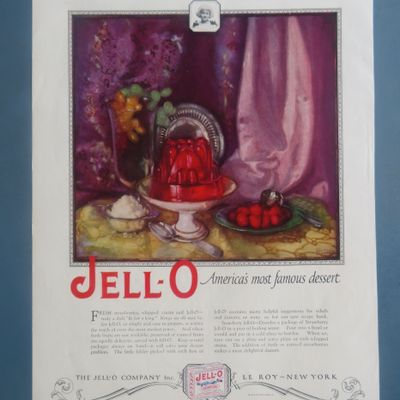 1924 Jell-O with Strawberry Jell-O Mold
