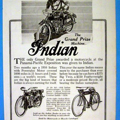1916 Hendee with Indian Motorcycle