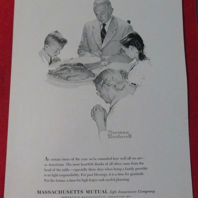 1962 Massachusetts Mutual Life Insurance By N Rockwell