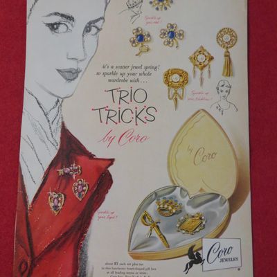 1951 Coro Jewelry with Trio Tricks
